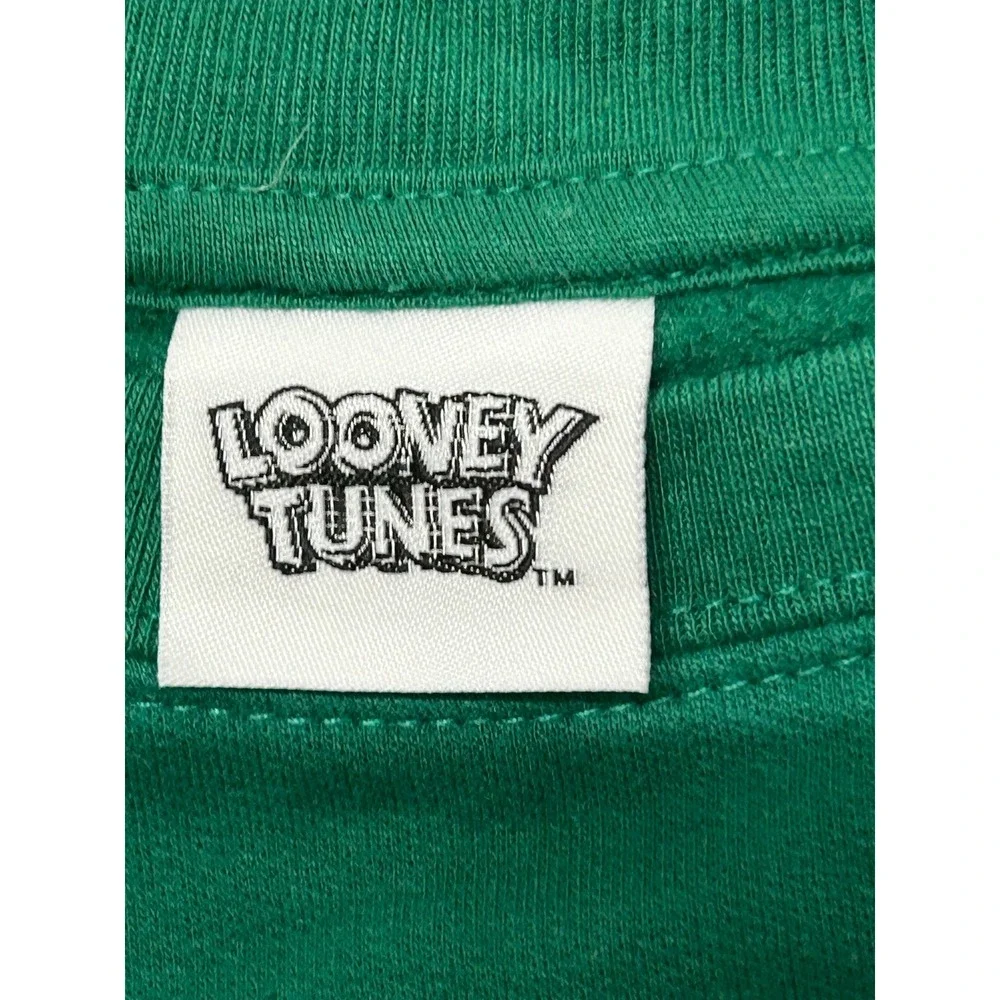 Looney Tunes Sweatshirt Womens Size M Green Rhinestone Tweety Bird Crew Neck LS